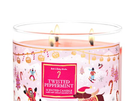 Bath & Body Works Beautiful Twisted Peppermint 3-Wick Candle Sale