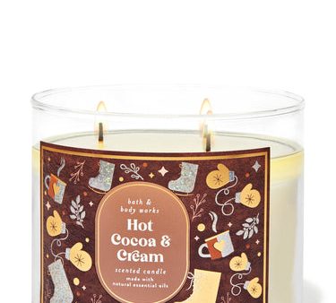 Bath &  Body Works Hot Cocoa & Cream 3-Wick Candle Online Hot Sale