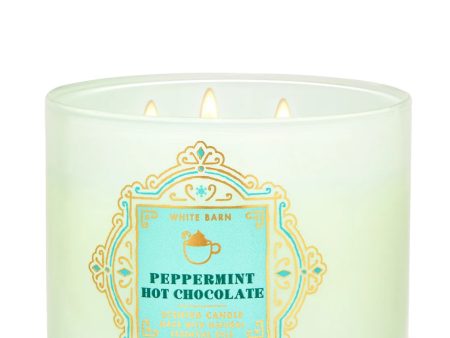 Bath and Body Works Peppermint Hot Chocolate 3-Wick Candle Online now