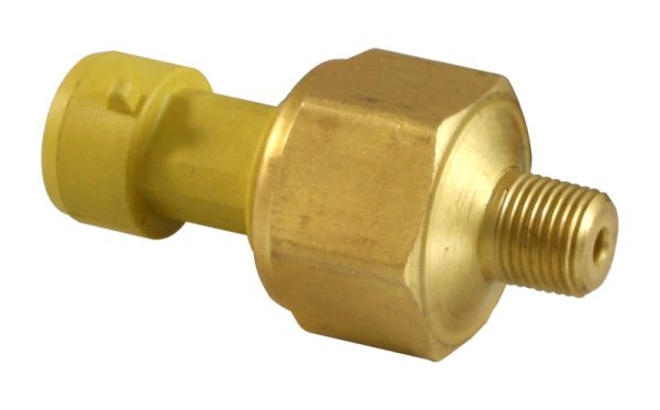 AEM 150 PSIg MAP Brass Sensor Kit (Includes 150 PSIg Brass Sensor & 12in Flying Lead Connector) For Sale