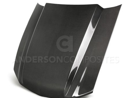 Anderson Composites 2013-2014 Ford Mustang Type-CJ Carbon Fiber Cowl Hood Discount