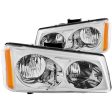 ANZO 2003-2006 Chevrolet Silverado 1500 Crystal Headlights Chrome Discount