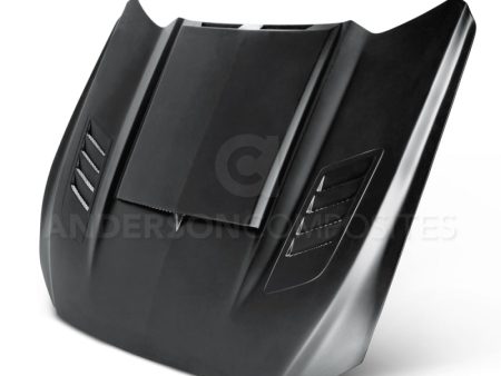 Anderson Composites 15-16 Ford Mustang (Excl. GT350 GT350R) Ram Air Fiberglass Hood Cheap