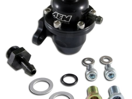 AEM 98-99 Acura CL   00-05 S2000   98-02 Accord   96-00 Civic Black Adjustable Fuel Pressure Regulat on Sale