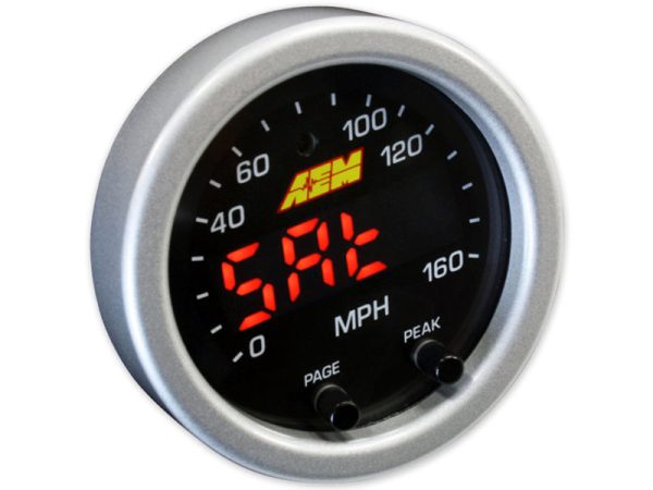 AEM X-Series 0-160 MPH Black Bezel w  Black Face GPS Speedometer Gauge on Sale