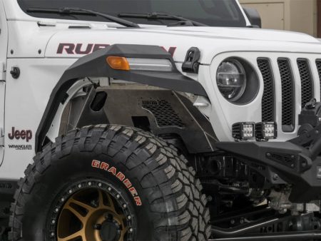 Addictive Desert Designs 2018 Jeep Wrangler JL Raw Aluminum Rock Fighter Front Inner Fender Liner Online now