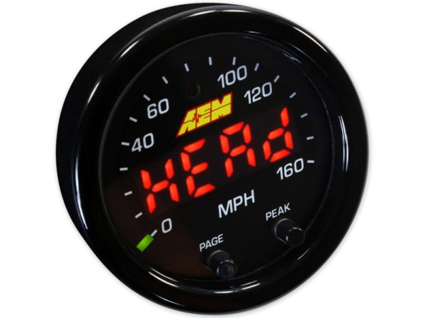 AEM X-Series 0-160 MPH Black Bezel w  Black Face GPS Speedometer Gauge on Sale