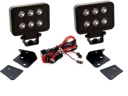 Putco 07-18 Jeep Wrangler JK - Qty 2 Luminix 4in Blocks w  Window brackets Luminix Jeep LED Kits Hot on Sale